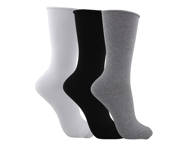 Strumpa Dam stl 36/40 utan resår 3-pack (rolltop)