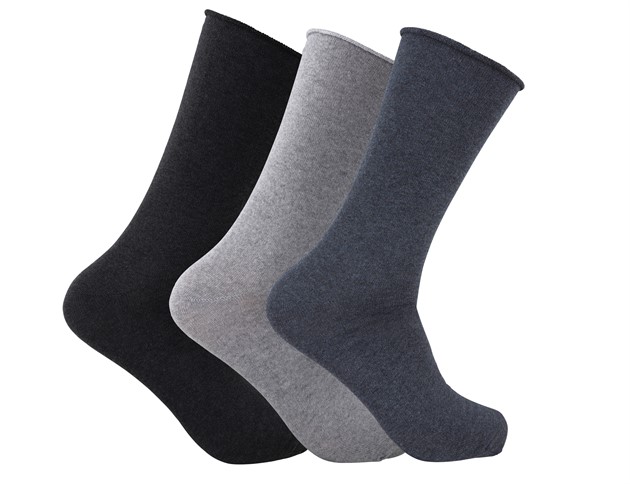 Strumpa Herr stl 40/45 utan resår 3-pack (rolltop)