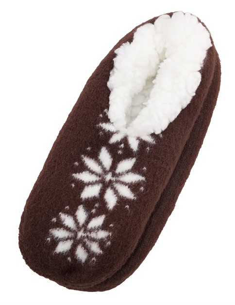 Mystoffel antihalk fodrad lätt att ta av/på Brun