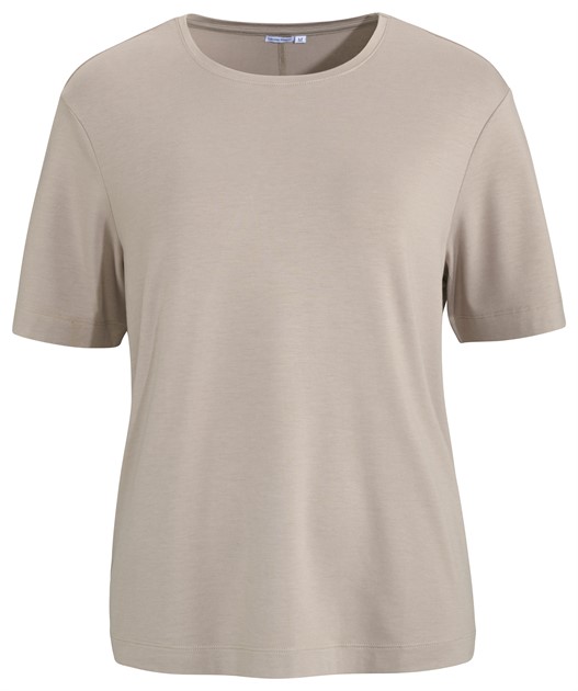 Topp av bambu m kort ärm Nougat