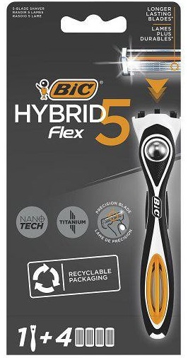 Rakhyvel Bic rakhyvelkit Flex 5 Hybrid +4 blad