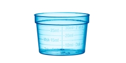 Medicinbägare plast bred blå 50st/fp