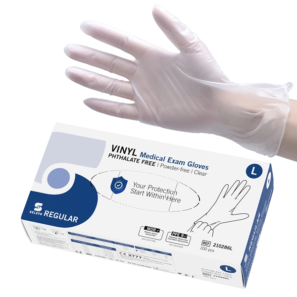 Handskar vinyl pf Regular Selefa AQL 1,5  L 100st/fp