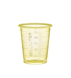 Medicinbägare 30 ml smal gul 90st/fp