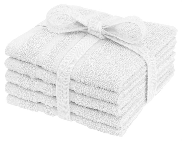 Tvättlapp frotté 25x25 cm färg Vit 5st/fp