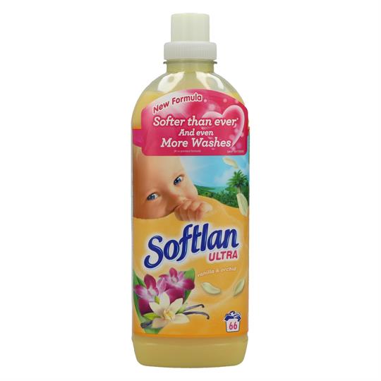 Sköljmedel Softlan gul  Vanilla & Orchid 1,3 L