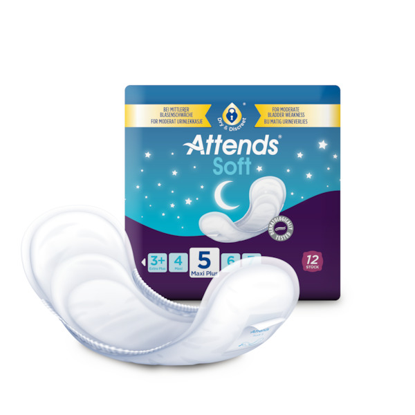 Inkontinensskydd Attends Soft 5 Maxi Plus 12st/fp