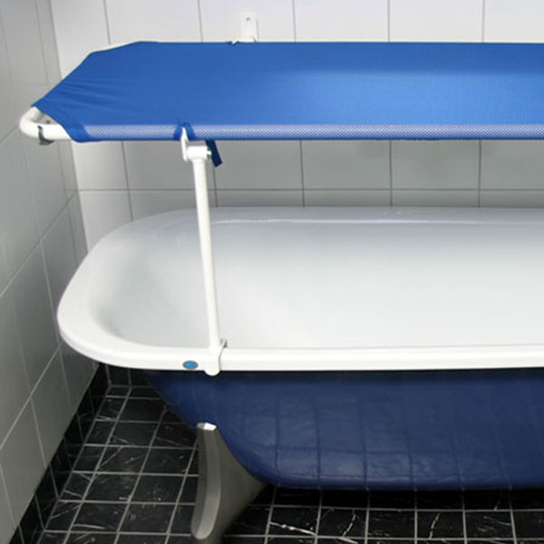 Stödben mot badkar par