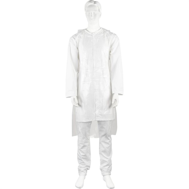 Förkläde 80x125cm styckpackat vita i dispenserbox 65st/fp