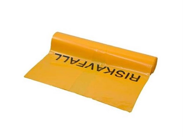 Plastsäck Riskavfall Gul 125L LD extra kraftig 10st/rl