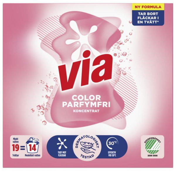 Tvättmedel Via Sensitive 760 gr/fp