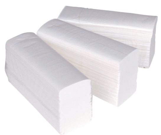 Pappershandduk 2-lag vit nyfiber M-fold 24x21cm 3000st/krt