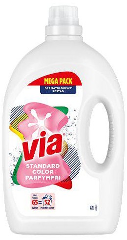 Tvättmedel Via Color Sensitive oparfymerad 2,6L