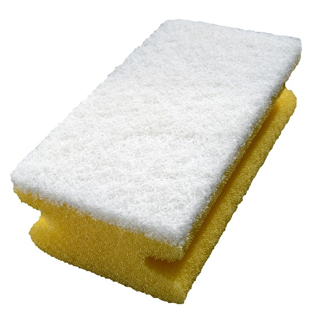 Rengöringssvampar gul/vit 140x70 mm med grepp