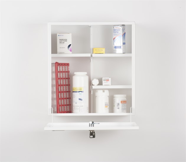 Medicinskåp Flexibel 1 lucka nyckellås Assa