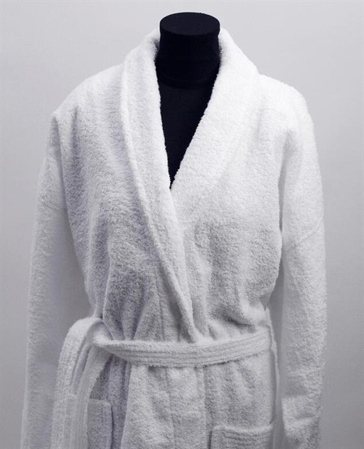 Badrock vit Unisex one-size i härlig frotté