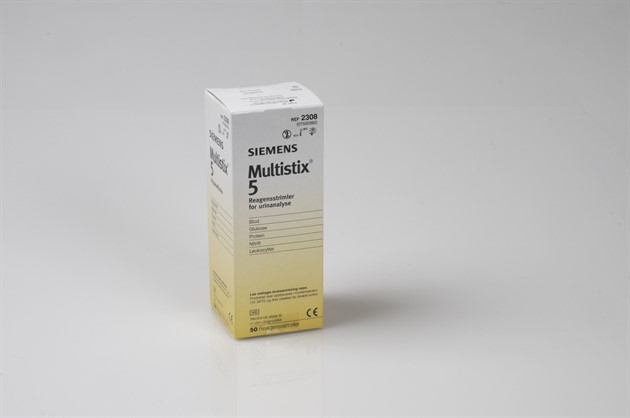 Urintest Multistix-5 glu alb Hb bakt leu 50st/fp