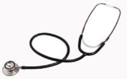 Stetoskop vändbart ekonomi svart, membran dia 46mm