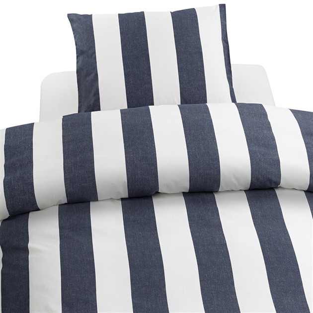 Bäddset 2-dels Block Stripe Blå