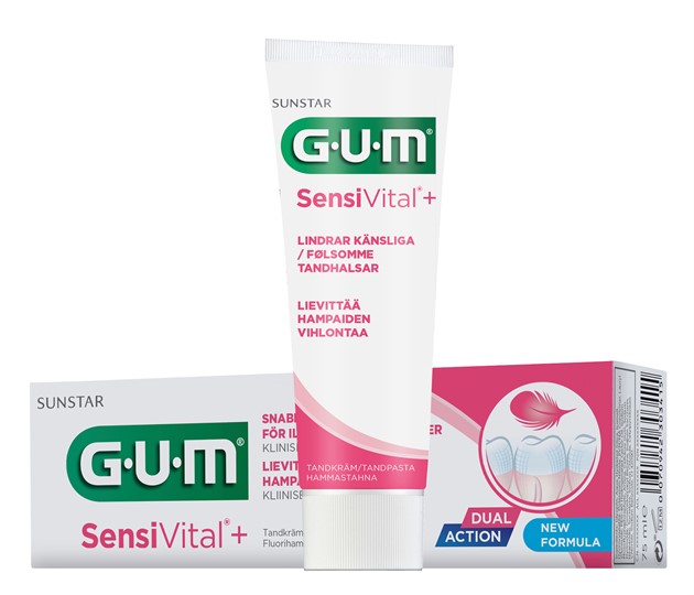 Tandkräm GUM SensiVital+ Gel 75ml