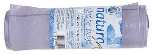 Avfallspåse Lila 40 L med handtag 15st/rl