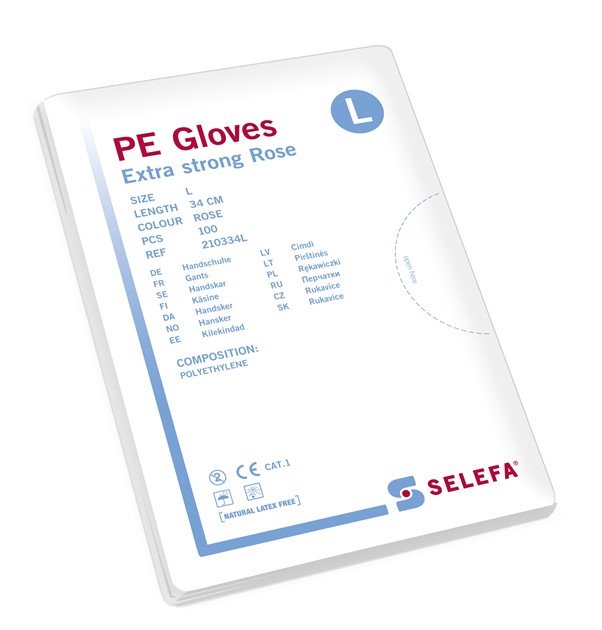 Handskar Plast Softline Rose Smooth Large 100st/fp