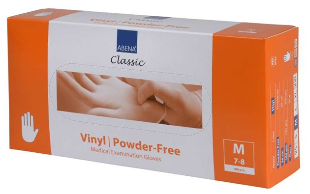 Handskar vinyl puderfria M transp 100st/fp