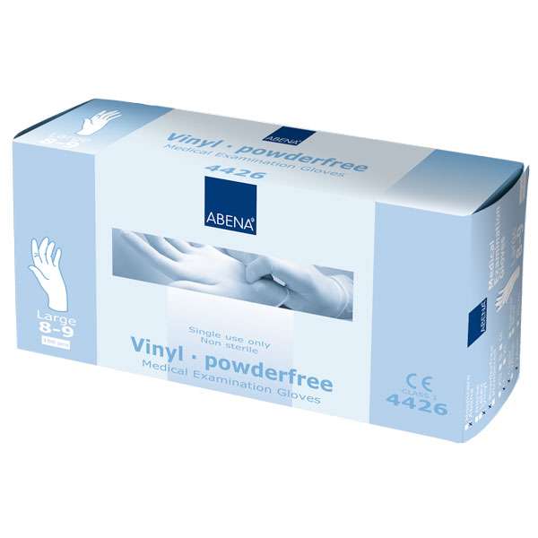 Handskar vinyl puderfria L transp 100st/fp