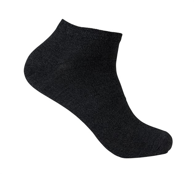 Strumpa av bambu med kort skaft svart stl 35/38