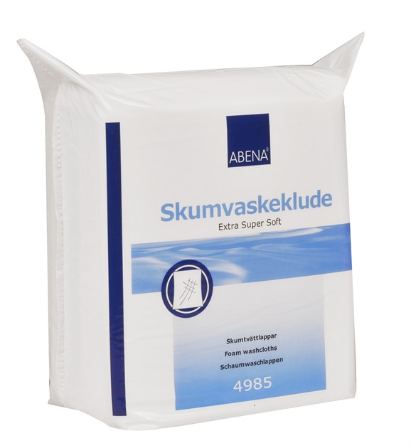 Tvättlapp skum VIT 19x19cmx3,5mm 75st/fp