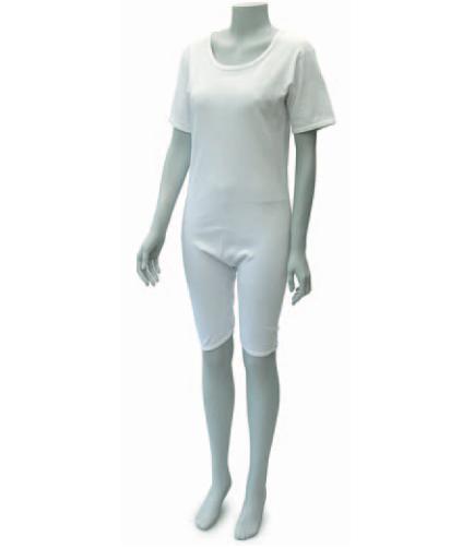 Nattdräkt Sanicare m korta ben dragkedja i gren XXS