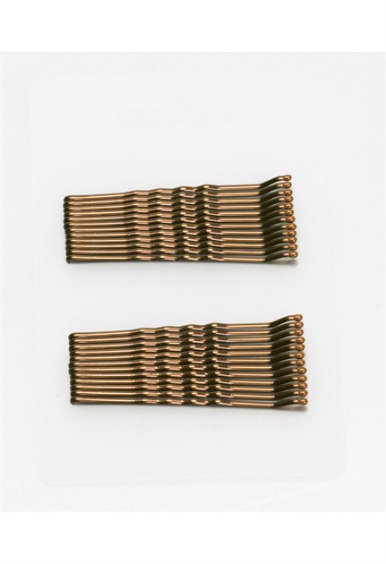 Hårspänne brun 4,5cm 24st/fp