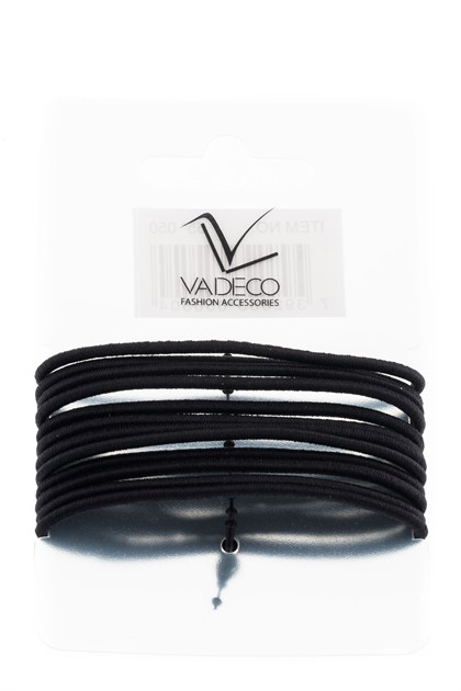 Hårsnoddar svart utan metall 2 mm 12 st/fp