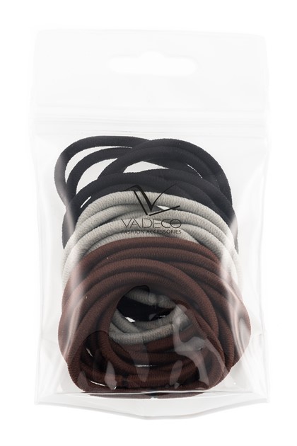 Hårsnoddar mix svart/grå/brun 4 mm 25st/fp