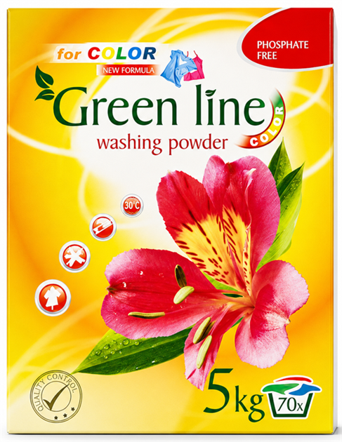 Tvättmedel Green Line Color fosfatfri 5 kg/fp