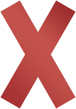 Avspärrningssymbol "KRYSS" borttagbar 5 st