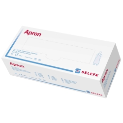 Förkläde engångs 81X150cm transp i disp.krt 40st/fp