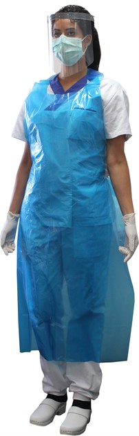 Förkläde/duschförkläde engångs 80x140 blå extra kraftig 50st/påse