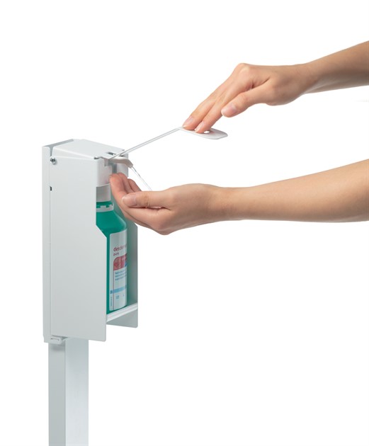 Handdesinfektions dispenser på golvstativ