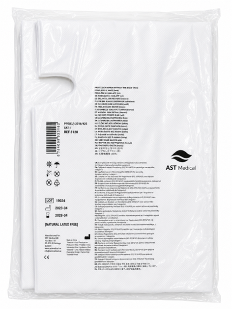 Förkläde transparent plast i påse 80x125cmx0,02mm 100st/fp