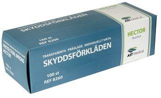 Förkläde transparent i ask individuellt vikta 70x115cmx0,02mm 100st/fp