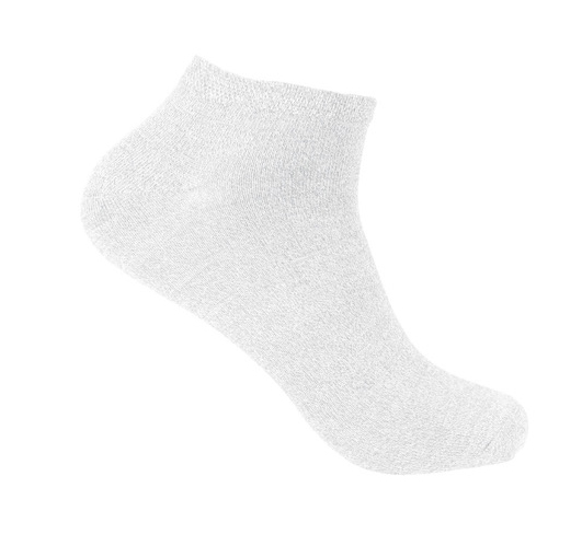 Strumpa av bambu med kort skaft vit stl 35/38