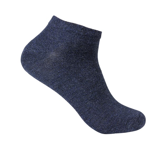 Strumpa av bambu med kort skaft blå stl 39/42