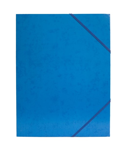 Gummisnoddmapp A4 blå i papp 3-klaffar Docusmart