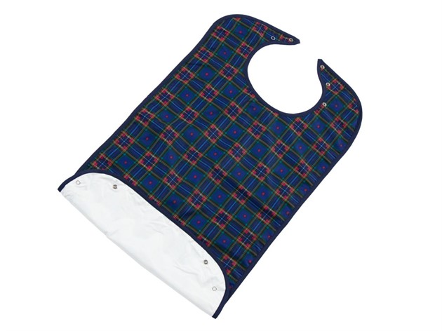 Haklapp avtorkningsbar blårutig 45x90cm