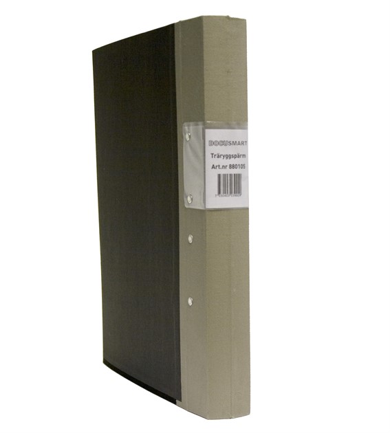 Pärm A4 grå 40mm trärygg