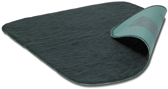 Sittunderlägg 45x45cm grön velour antihalk