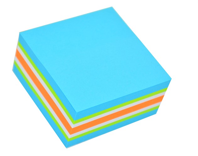 Notisblock Neonkub Mini blå 51x51 250 ark