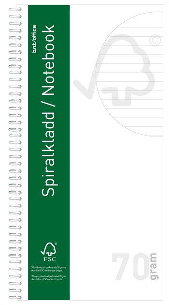 Block spiral 15x29,5cm linjerad