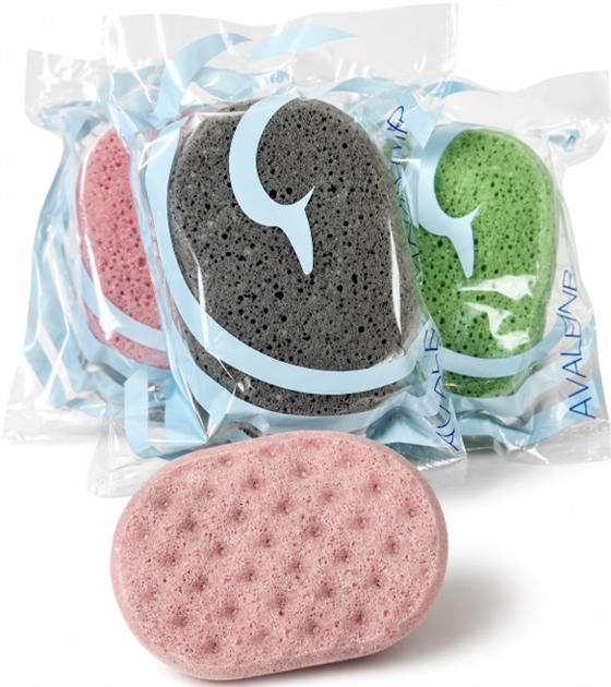 Badsvamp med skrubb sorterade färger 1-pack